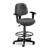Adjustable Lite Use Computer Task Chair with Arms & Drafting Kit (Blue)