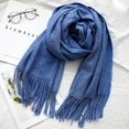 thumbnail image 1 of Nueva bufanda Super Tassel en otoño e invierno estilo Retro sólido chal grande y grueso 200cm * 70cm Sca, 1 of 2