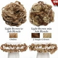 thumbnail image 6 of SEGO Long Messy Bun Hair Piece Ponytail Hair Extensions Juva Bun Scrunchie Curly Synthetic Hair Extension with Invisible Band Fake Magic Hair Bun Black Colors, 6 of 7