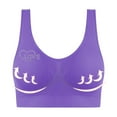 thumbnail image 4 of LNWUY Women's Hot Diamond Comfortable No Steel Ring Comfortable Gathering Non-marking Tank Top Breathable Bra Underwear Purple XXXXL, 4 of 6