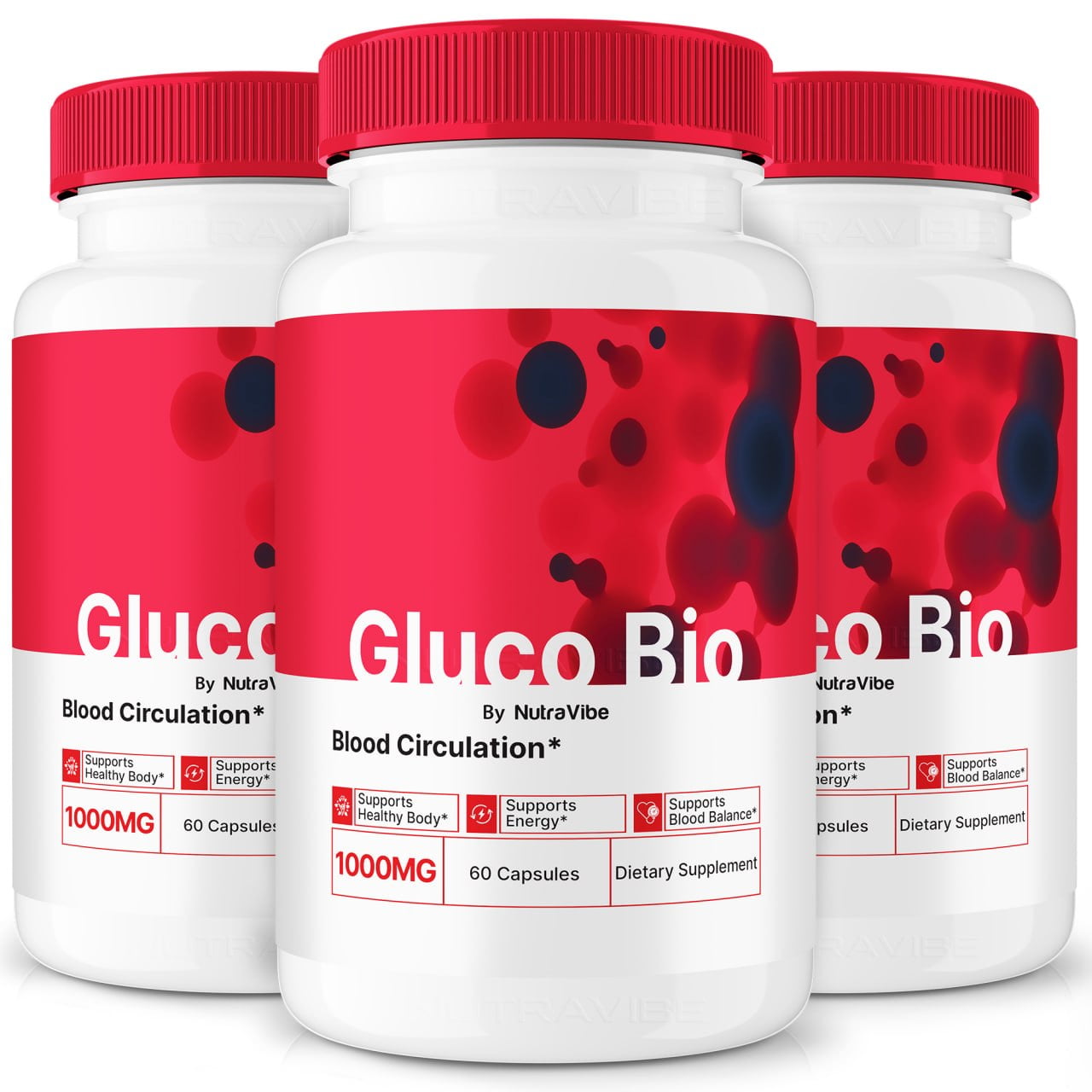 (3 Pack) Gluco Bio Capsules, Advanced Blood Support Pills, All Natural Formula to Maintain Healthy Levels, Dietary Supplement for Overall Wellness, GlucoBio Capsulas Reviews (180 Capsules)