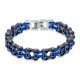 thumbnail image 1 of Pulsera de Acero Inoxidable Yashi 16 mm Ancho Eslabones de Cadena Motocicleta Color Azul, 1 of 2