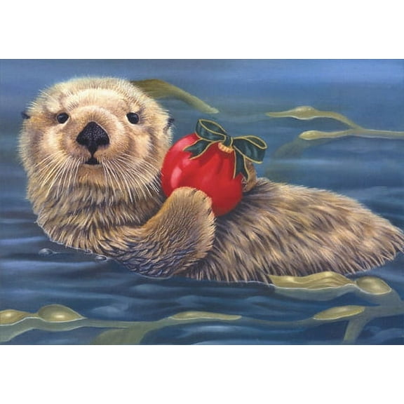 LPG Greetings Otter : Ready for Christmas Box of 18 Laura Regan Christmas Cards
