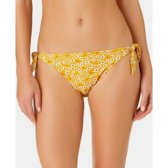 $20 California Waves Juniors' Mello Yellow Side Tie Hipster Bikini Bottom Size S