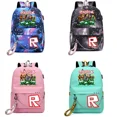 thumbnail image 2 of Roblox-mochila con estampado de dibujos animados para hombre y mujer, morral con estampado de Anime para ordenador portátil, tendencia de moda, ideal para regalo de Navidad, 2 of 5