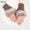 brown, variant on Outdoor Winter Autumn Knitted Sheep Wool Couples Fingerless Mittens Exposed Finger Wrist Gloves Faux Rabbit Fur BROWN