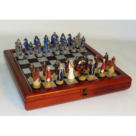 King Arthur Resin Chess Set with Chest