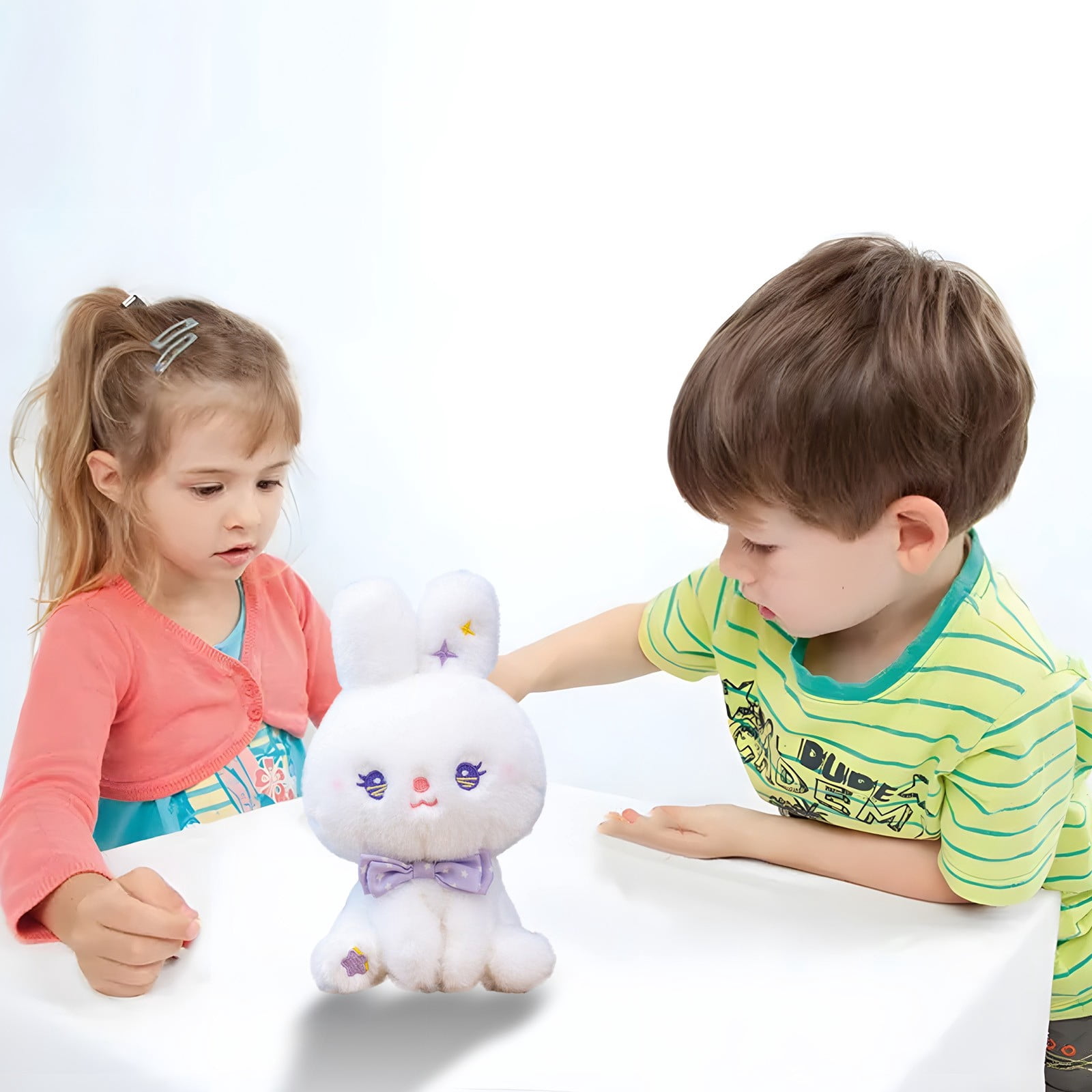 Momihoom White Cute Rabbit Plush Toy Doll Cute Little White Rabbit Doll Children'S Birthday Gift
