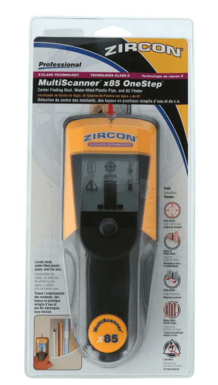 Zircon Multifunction Stud Finder 65244 - Electronic LCD Backlit Rangefinder - Black