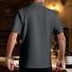thumbnail image 4 of Blusa y camisa de manga corta con cuello alto para hombre, color liso, transpirable, para chef, con botones y botones, de poliéster., 4 of 6