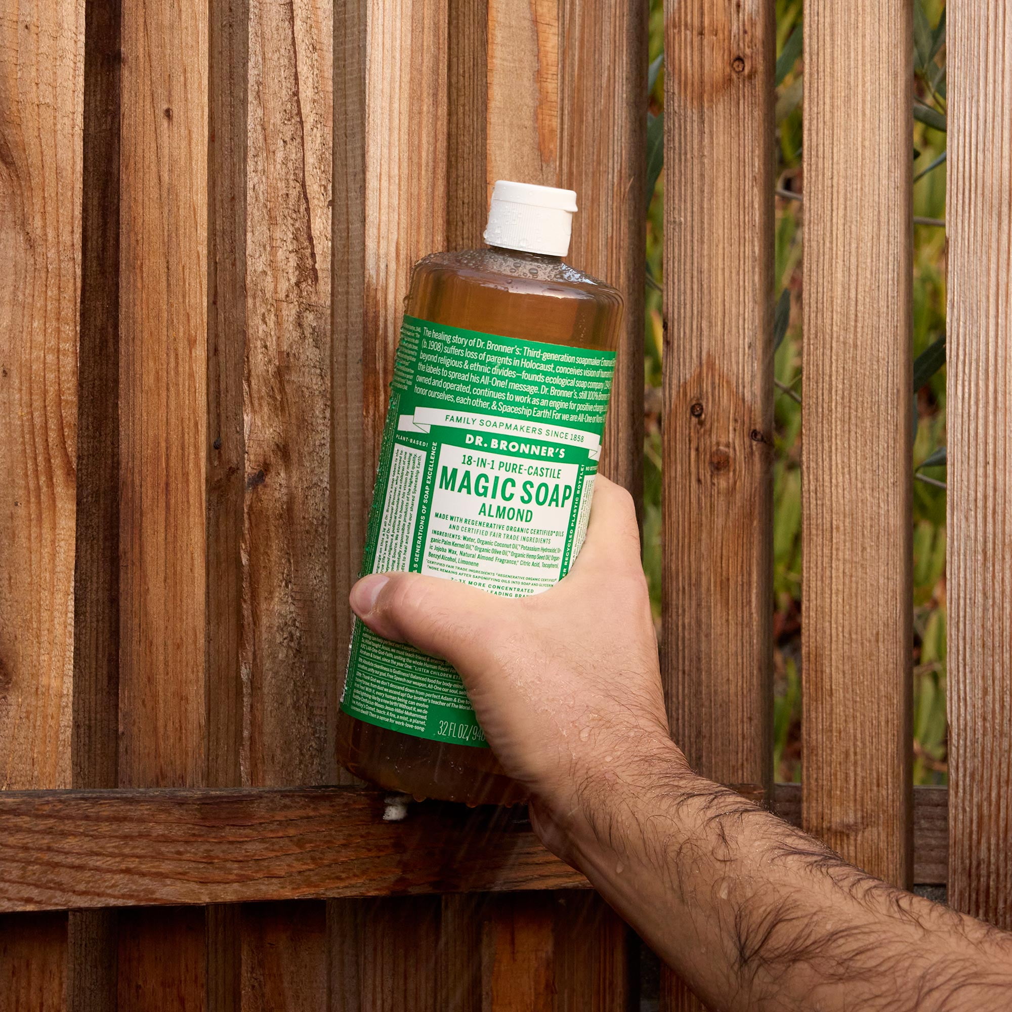 Dr. Bronner's Magic Soap - Almond - Pure-Castile Liquid Soap - 32 oz – for face, body wash, hands
