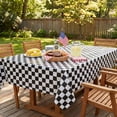 thumbnail image 6 of Sm:)e Plastic Table Cloth Disposable 3 Pack, 54 x 108 Inch, Black White Checkerboard, for Party Picnic Wedding, 6 of 6