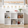 thumbnail image 3 of LEDREM 6 Cube Bookshelf with Open Storage Organizer, Bookcase and Display Shelf for Living Room Home Office Dining Room, Cloud White, 3 of 14
