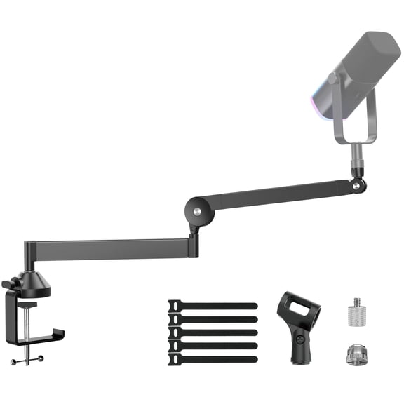 InnoGear Foldable Desk Low Profile Mic Arm 360° Rotatable Microphone Boom Arm Stand for Live Streaming, Gaming, Podcasting, Radio