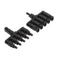 thumbnail image 1 of Conector de panel solar, 1 par de conectores de panel solar de rama HT de rama en T Conector de cable de panel solar macho hembra Durabilidad probada, 1 of 9