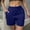 #1Blue, variant on MYAOYI Womens Shorts Cargo Shorts with Pockets, Elastic Waist Casual Summer Shorts