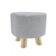 thumbnail image 1 of Banco Puff Banquito De Madera 4 Patas Tela Lisa gris Chico, 1 of 3