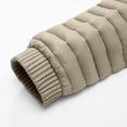 thumbnail image 3 of YgkuHd Men's Winter Hooded Windproof Thickened Puffer Jacket Solid Color Spliced Quilted Casual Zip Up Coat for Outdoor Daily Commute Wear, 3 of 7