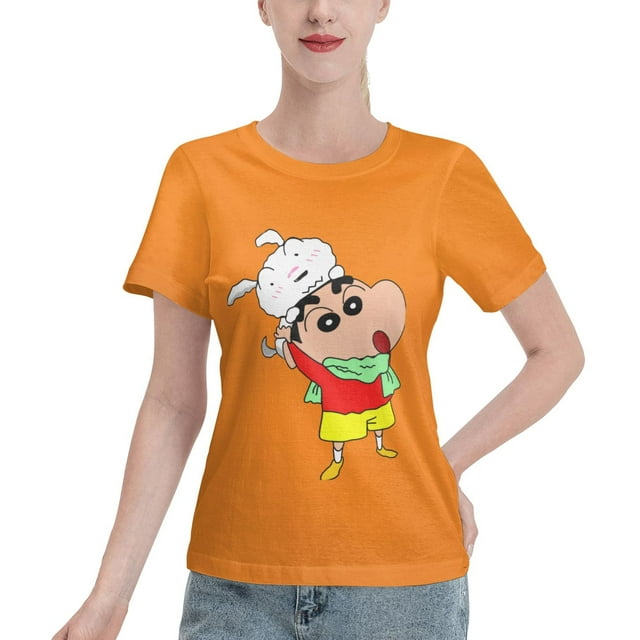 Women's Basic Short Sleeve T-Shirt Crayon Shin Chan