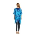 thumbnail image 6 of Beautybatik Blue Womens Boho Hippie Batik Tie Dye Plus Size Tunic Blouse Kaftan Top 3x, 6 of 7