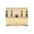 thumbnail image 2 of Vintage Jewelry Box Mini Size Zinc Alloy Lint Lining Fine Polishing Sturdy Durable Embossed Design Gold Jewelry Box, 2 of 8