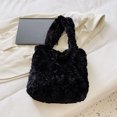 thumbnail image 3 of husxh Soft Plush Solid Portable Travel Purse Women Shoulder Handbags Retro Autumn Winter Clutch Handbag for Ladies Girl Gift, 3 of 9