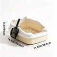 thumbnail image 3 of Semi-Enclosed High-Walled Cat Litter Box with Scoop (Anti-Scatter Design), 3 of 7