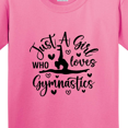 thumbnail image 4 of Inktastic Just a Girl Who Loves Gymnastics Youth T-Shirt, 4 of 5
