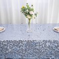 thumbnail image 6 of BalsaCircle 60" x 102" Dusty Blue Big Payette Sequin Rectangular Tablecloth, 6 of 8