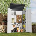 thumbnail image 2 of Danolapsi Outdoor Resin Storage Sheds, 64 Cu.Ft Outdoor Waterproof Storage Cabinet for Garage, Tools, Sofa Cushion, Outdoor Storage（ship in 3 boxes）, 2 of 10