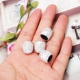 thumbnail image 3 of 4 Pack Bling Valve Stem Caps, Sparkling White Handmade Crystal Rhinestone Universal Car Tire Valve Caps Bling Car Valve Stem Covers Chrome Attractive Dustproof, 3 of 8