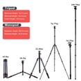 thumbnail image 4 of Trípode DMIDITIR de fibra de carbono de 76 cm con cabeza esférica de metal de 12 kg, 4 of 6