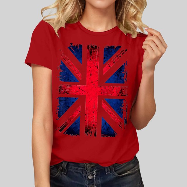 UANWENN Été Femmes Manches Courtes Col Rond Imprimé Floral Haut T-Shirts Chemises Décontractées Tee Blouse Chemises pour Femmes Hauts d'Été Décontractés Femmes Tee Col Roulé Décontracté sous-Vêtement Femme Chemise Espace Longue