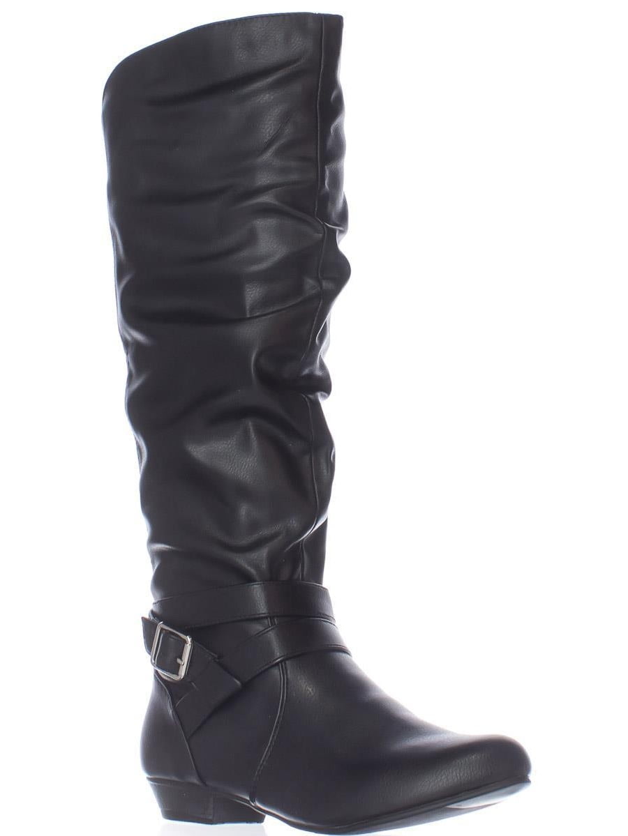 tall slouch boots with heel