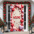 thumbnail image 5 of Red Vintage Truck Welcome Banner Red Roses Romantic Display Heart-shaped Balloons Pattern Love Backdrop for Valentine's Day Party Wedding Reception Welcome Ceremony, 5 of 9