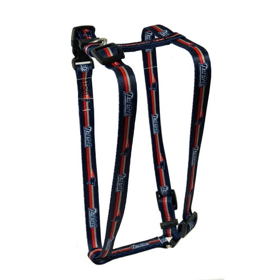 New England Football Patriots Extra Small XS 5/8 Inch Wide Adjustable Dog Harness 8" - 14"