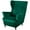 Dark Green, variant on Eurhowing Stretch Wingback Chair Covers for Living Room, 2-Piece Velvet Soft Slipcovers with Cushion Cover, Furniture Protector for Home & Hotel Use, Beige