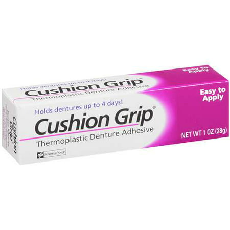 Cushion Grip Thermoplastic Denture Adhesive - 1 oz (Pack of 2) Health