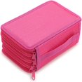 thumbnail image 5 of Estuche para lápices con 72 agujeros para la escuela y la oficina con gran capacidad multicapa (rosa frambuesa), 5 of 5