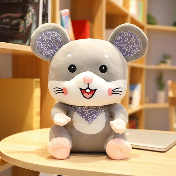 28/38/58CM ratón sonriente peluche Kawaii Animal relleno bufanda rata ratón muñeca para niños niñas cumpleaños regalos de navidad nuevo