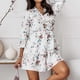 thumbnail image 5 of Vestido HUOGUO, estampado casual con cuello en V a la moda para mujer, 5 of 5