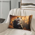 thumbnail image 5 of Lsque Maple Forest Panda Pattern Pillow Case – Soft & Cozy Throw Pillow Cover, Hypoallergenic Cushion Case for Sleeping Women with Envelope Closure-14"x20", 5 of 6