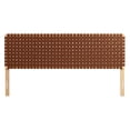 thumbnail image 3 of Sparta Weave Vegan Leather King Headboard in Natural Brown, 3 of 8