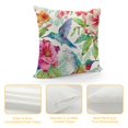 Chilfamy Floral Pattern Hummingbird Flowers Decorative Square Throw