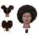 thumbnail image 1 of Cabeza de maniquí profesion para el cabello, cabeza de práctica de maniquí de cosmetología para teñir, , trenzar, rizar, práctica de bobinado Afro Negro Claro Macarena cabeza de maniquí, 1 of 8