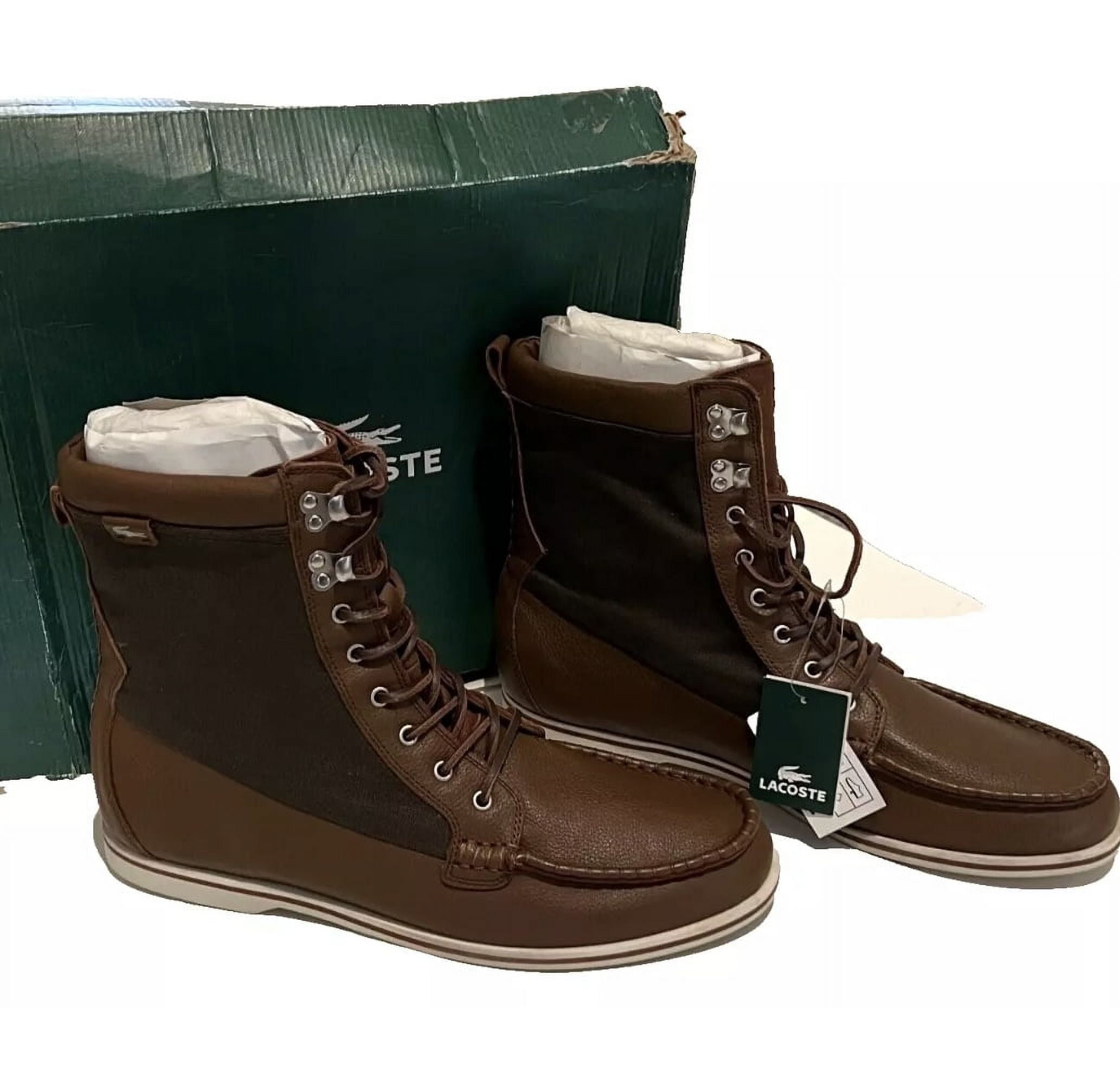 leather boots lacoste walking boots