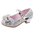 thumbnail image 2 of Kiplyki Flash Shoes for Kids Infant Kids Girls Pearl Crystal Bling Bowknot Single Princess Sandals, 2 of 7