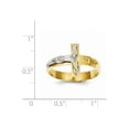 thumbnail image 2 of 14k Two-tone Polished & Diamond-Cut Mens Crucifix Ring, 2 of 2