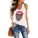 thumbnail image 1 of Camiseta sin mangas para mujer, para entrenamiento de yoga, sin mangas, con estampado bonito, ajuste holgado, para correr Adepaton HMYH039-4, 1 of 1