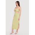 thumbnail image 2 of Women's Metallic Starfish Detail Keyhole V Neck Midi Dress, 2 of 3
